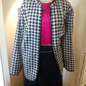 Reversible! Houndstooth or Black Polka Dot Jacket